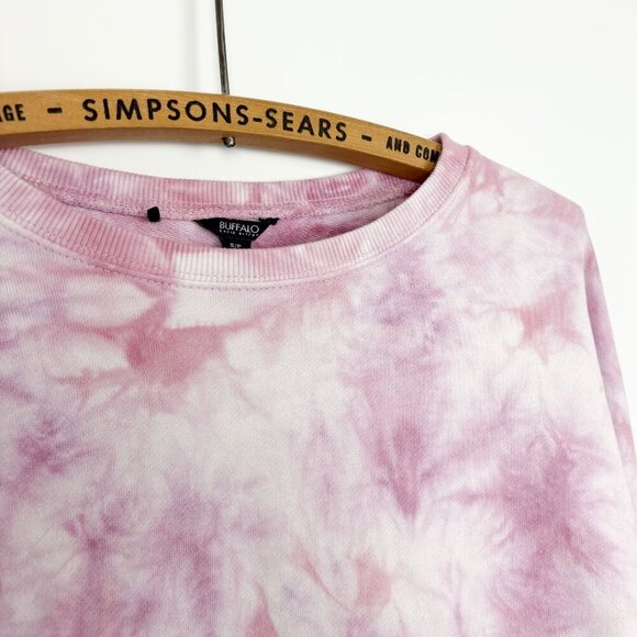 Buffalo David Bitton Pink Tie Dye Pullover Sweater Size Small Crewneck - Picture 3 of 5